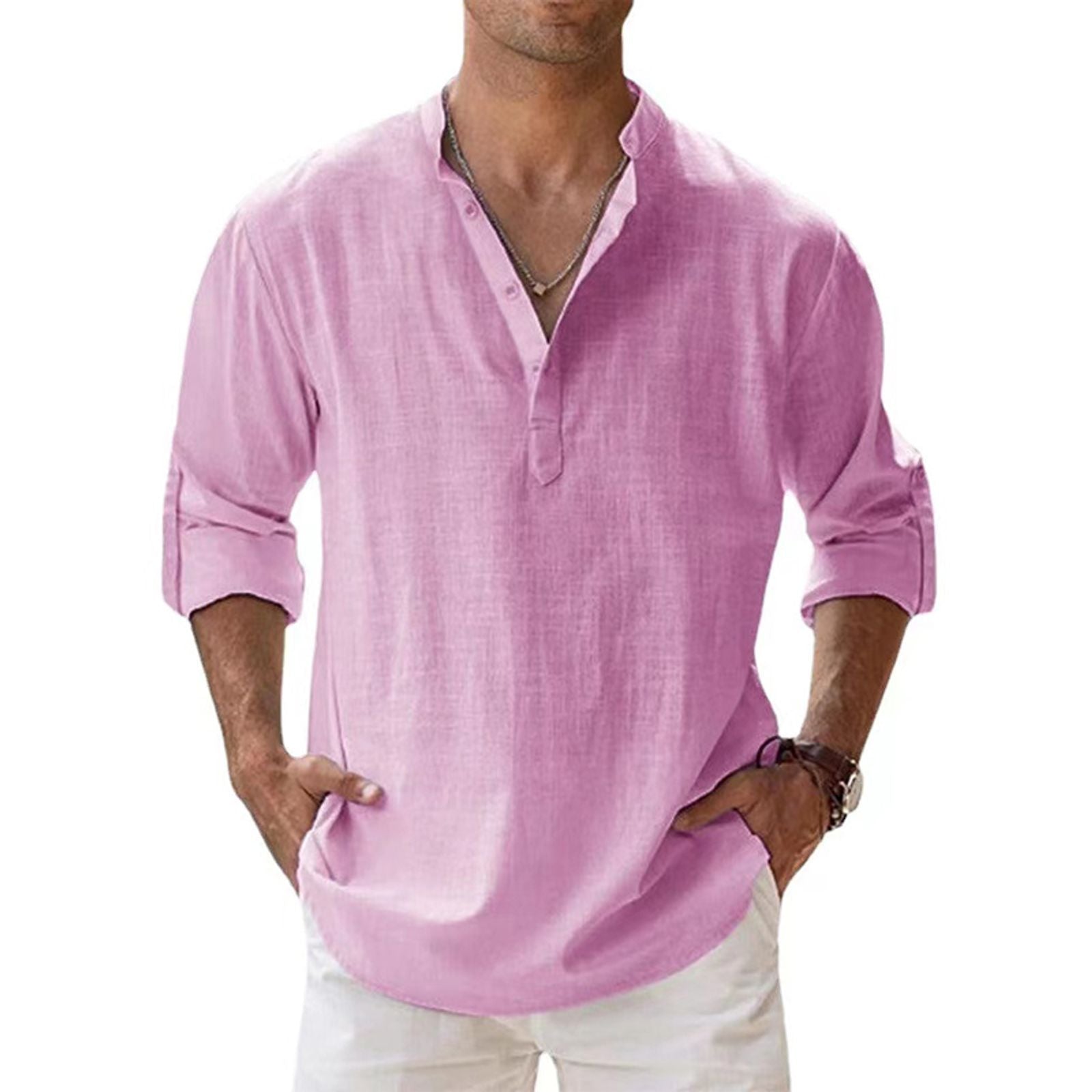 Lightweight Cotton Linen Casual Shirts for Men