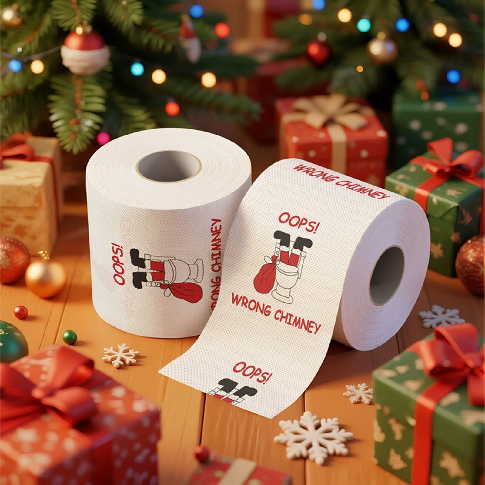 Funny Santa Claus Christmas Toilet Paper Rolls
