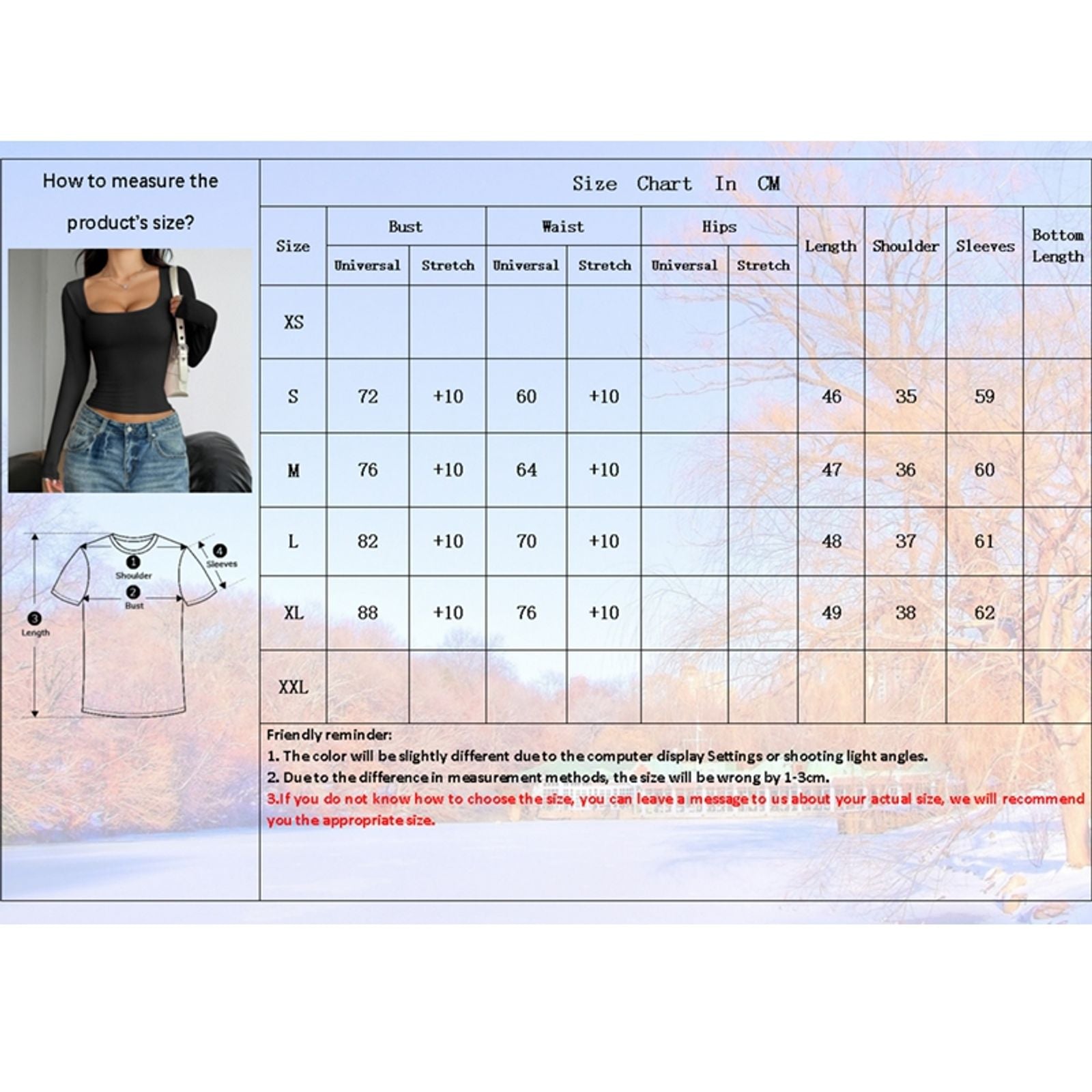 Women’s Slim Fit Long Sleeve T-shirt with Square Collar