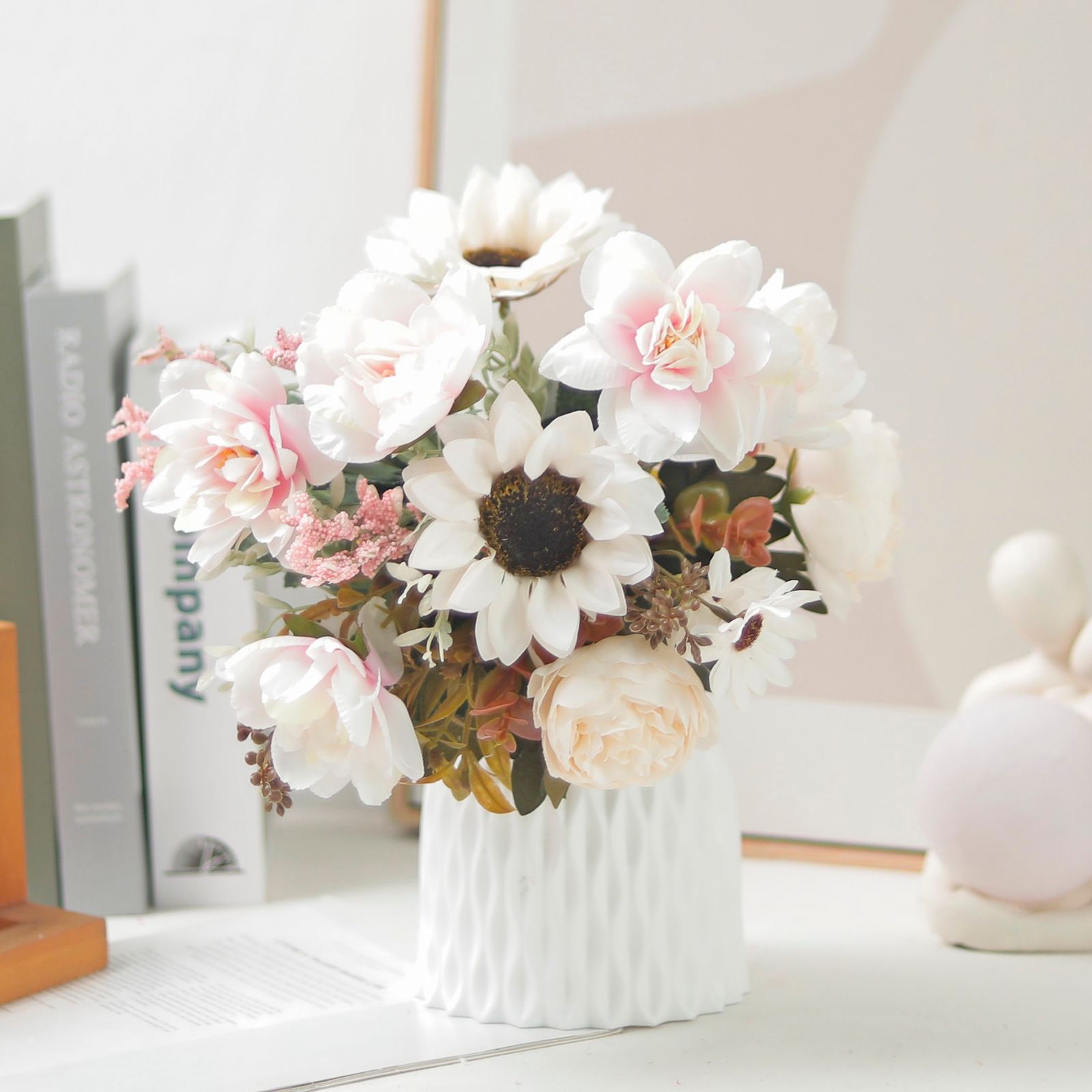 Artificial Peony Orchid Silk Bouquet for Weddings & Decor