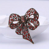 Luxury Crystal Bow Ribbon Brooches for Fashionable Men and Women