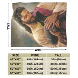 Cristo Jesus Flannel Blanket - Warm Bedding Throw