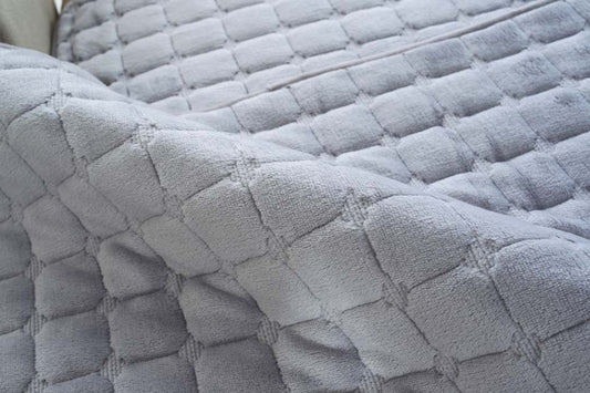 Solid Red Soft Flannel Quilted Sofa Towel Cover