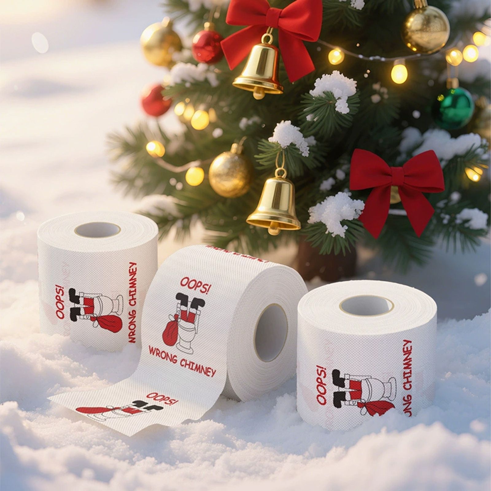 Funny Santa Claus Christmas Toilet Paper Rolls