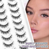 Veltrinay Natural Wispy 3D Faux Mink Cat Lashes