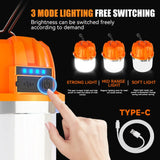500W Rechargeable LED Camping Lantern with Power Display