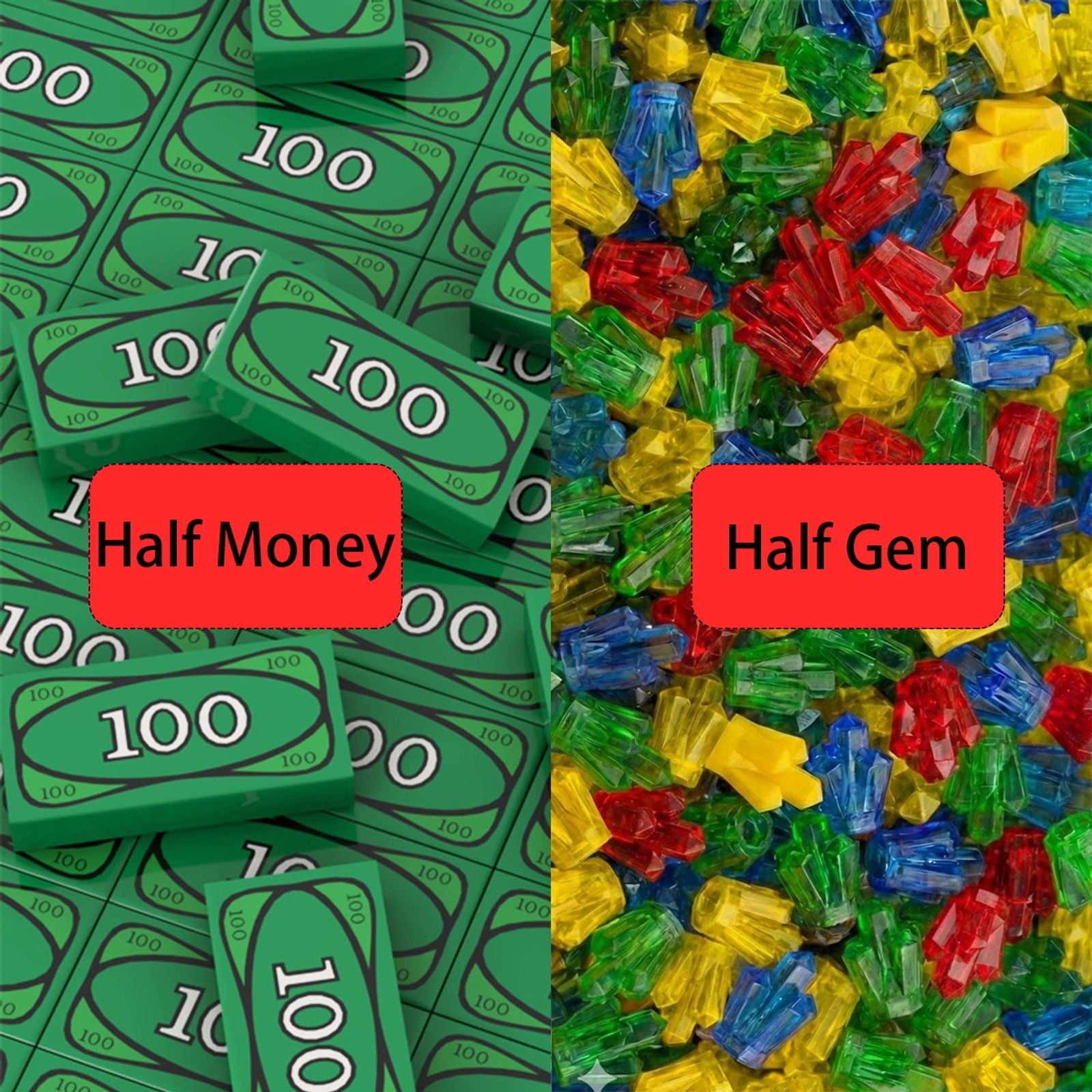 Combo Diamond Dollar Building Blocks Set for Kids