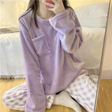 Thick Warm Women's Fleece Pajamas Set