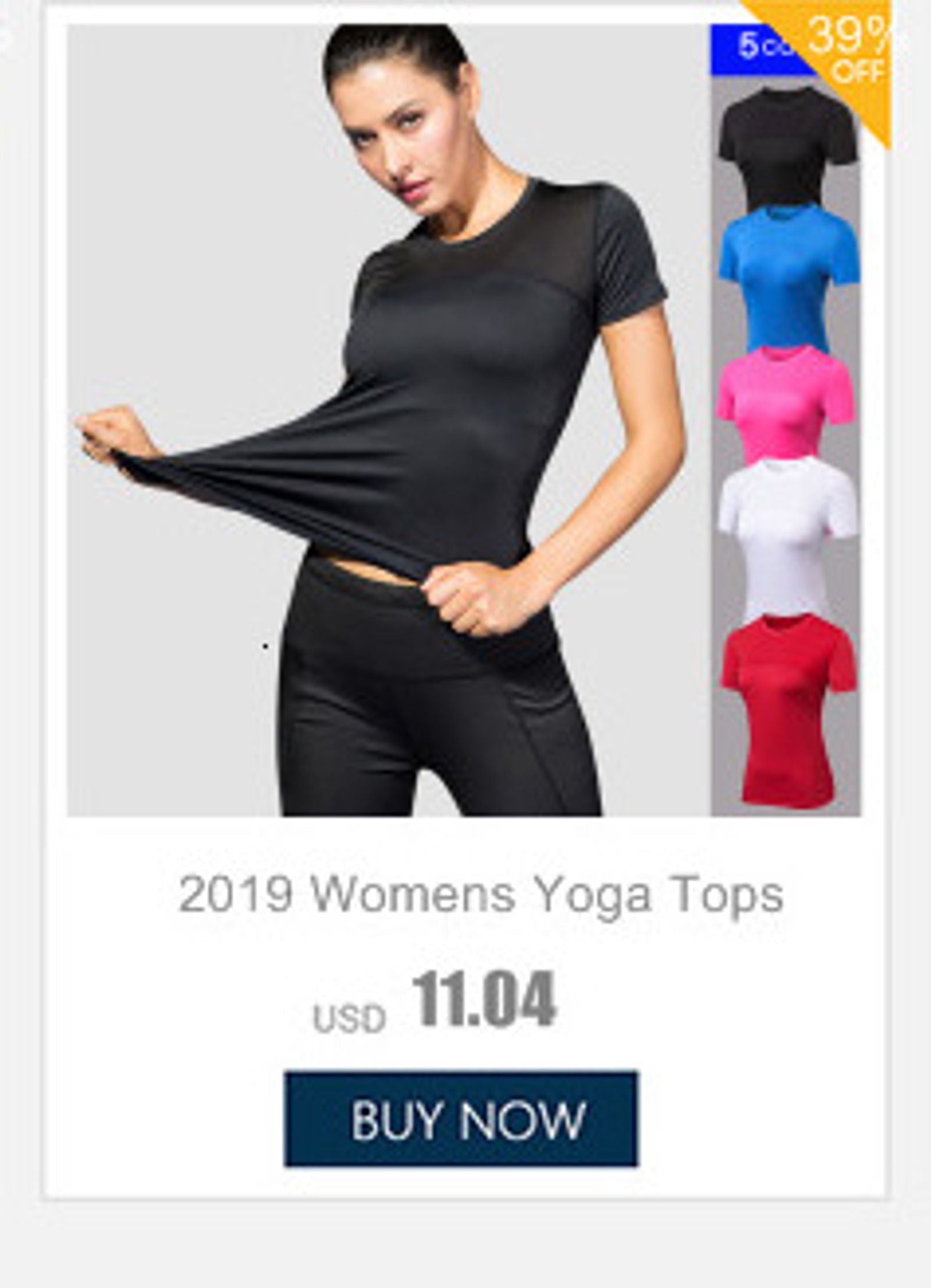Quick Dry Slim Fit Yoga Tops for Women