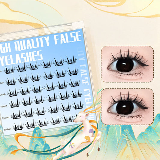Natural False Eyelashes for Eye-Lifting Effect