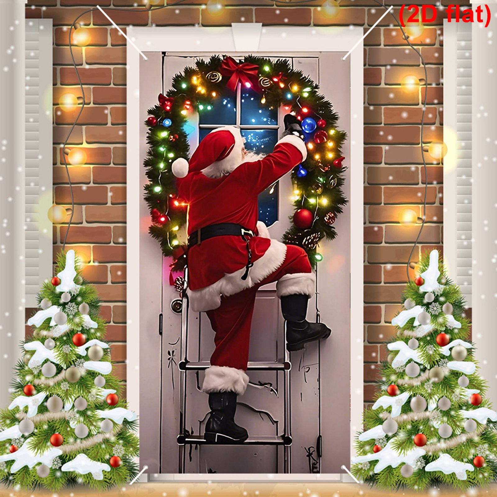 Christmas Santa Claus Photography Backdrop for Family Portraits