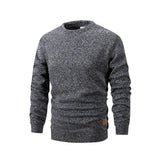 Men's Casual Round Neck Long Sleeve Pullover Sweatshirt