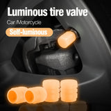 Luminous Car Tire Valve Caps - Fluorescent Glowing Decor