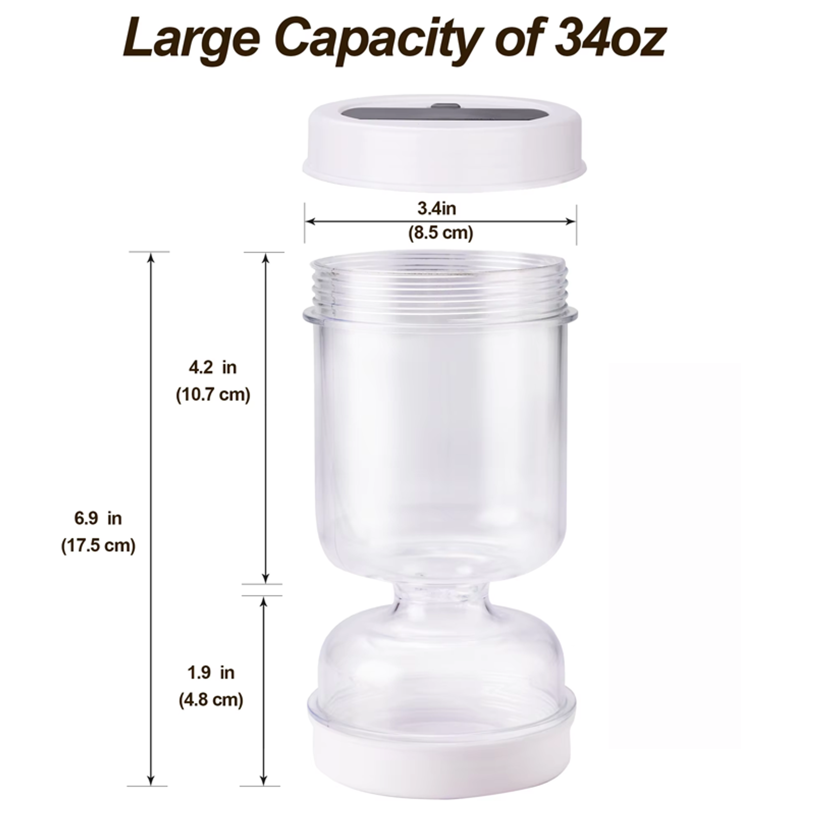 Olive and Pickle Strainer Jar - Airtight Food Storage