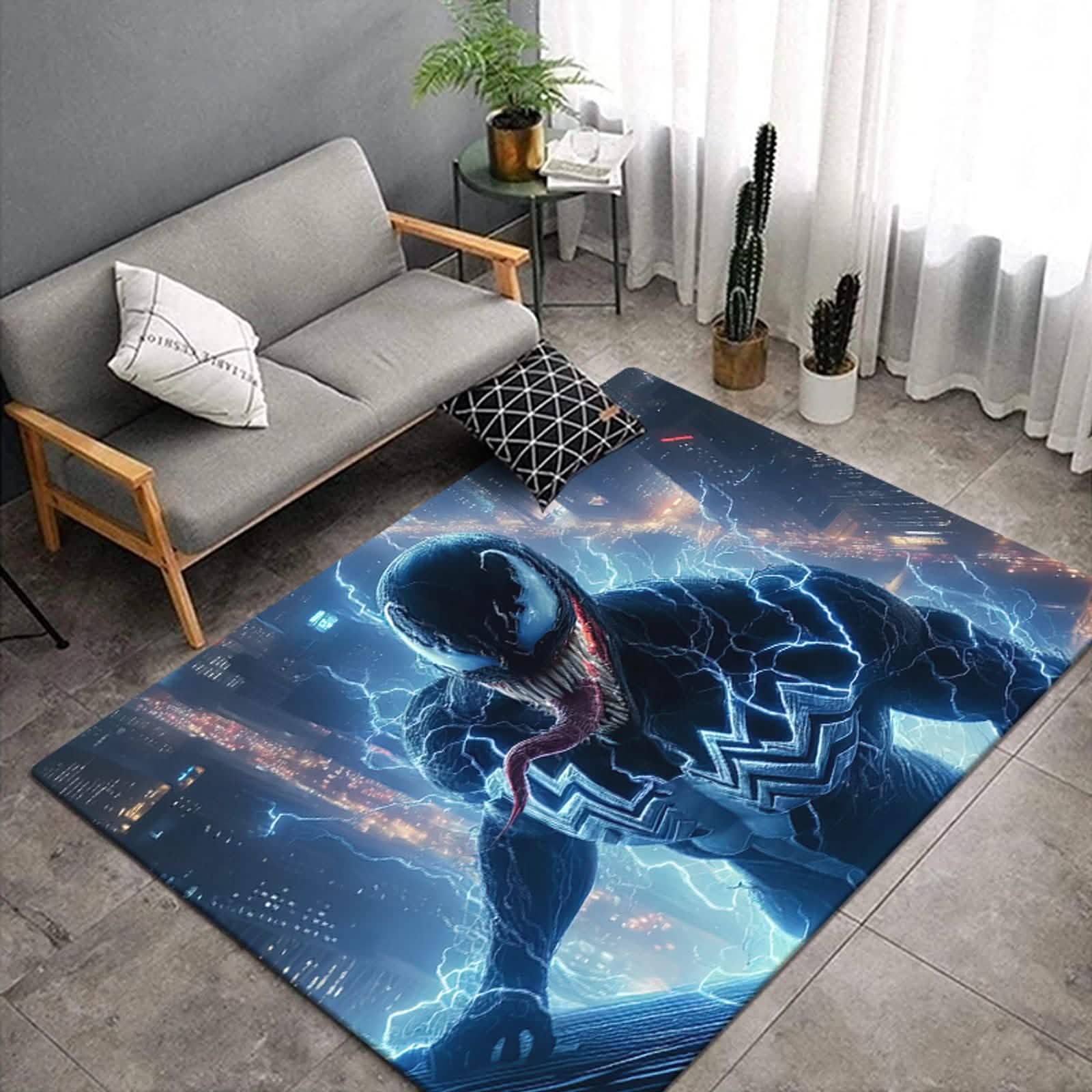Venom Themed Carpet for Living Room, Bedroom, and More