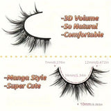 5 Pairs Soft Natural False Lashes for Round Eyes