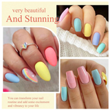 9pcs Macaron Color Gel Nail Polish Set – UV Soak Off Varnish