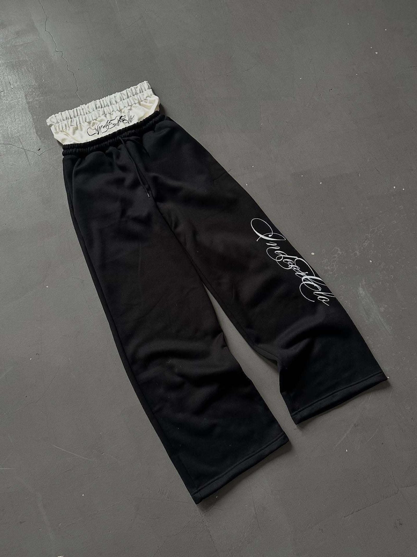 Harajuku Style Retro Two-Piece Casual Straight Pants