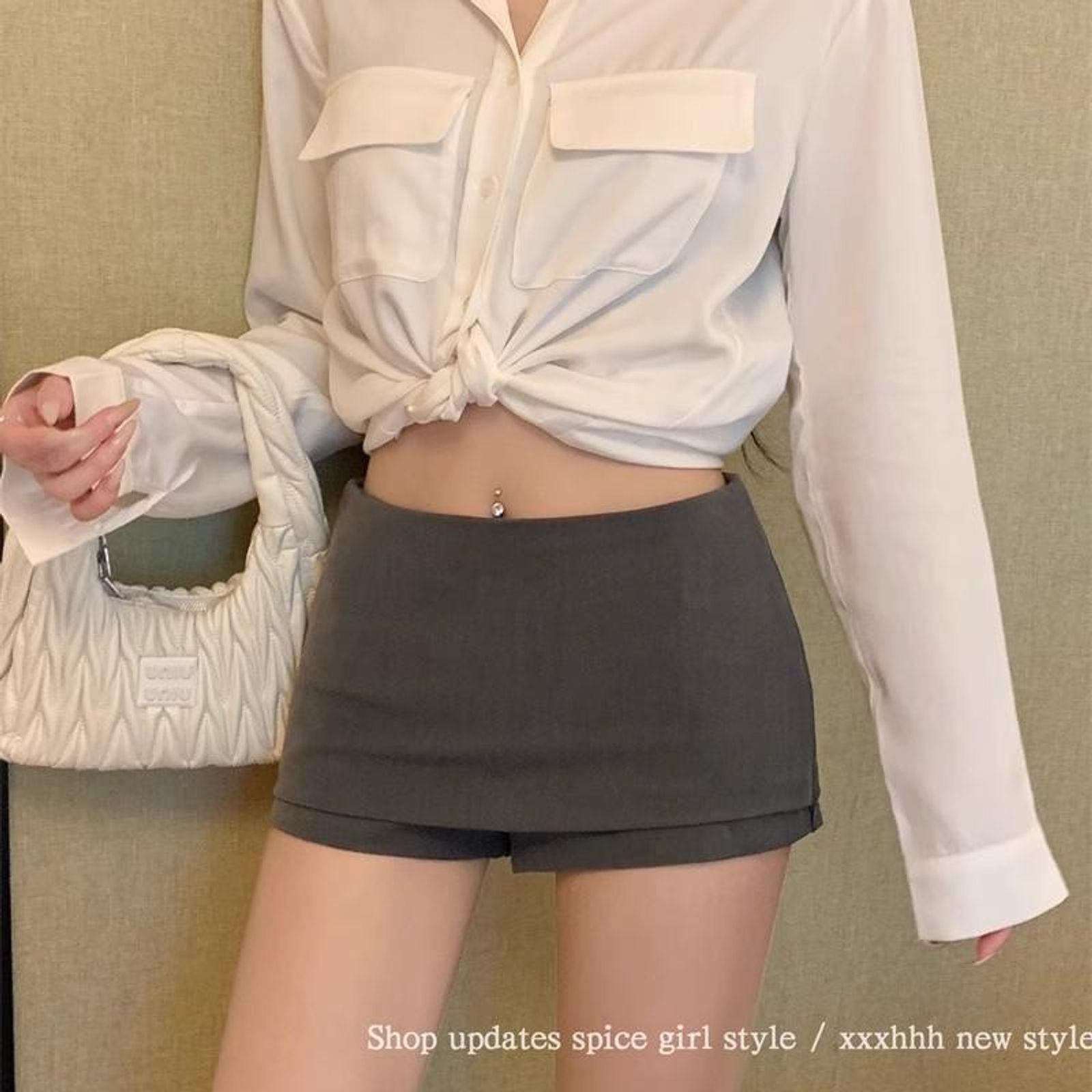 Fashionable A-Line Suit Skirt Pants for Women
