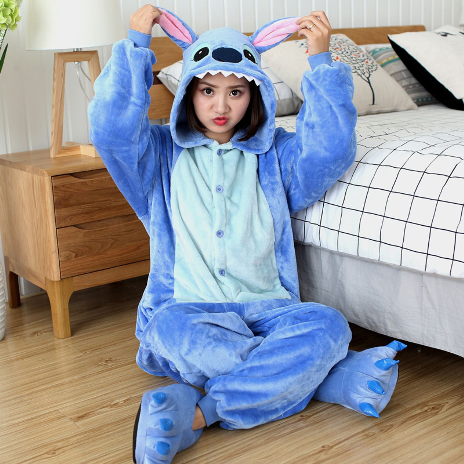 Kigurumi Stitch Cartoon Pajamas for Adults