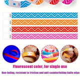 100/400pcs Fluorescent Numbered Wristbands - Multicolor Disposable Bracelets