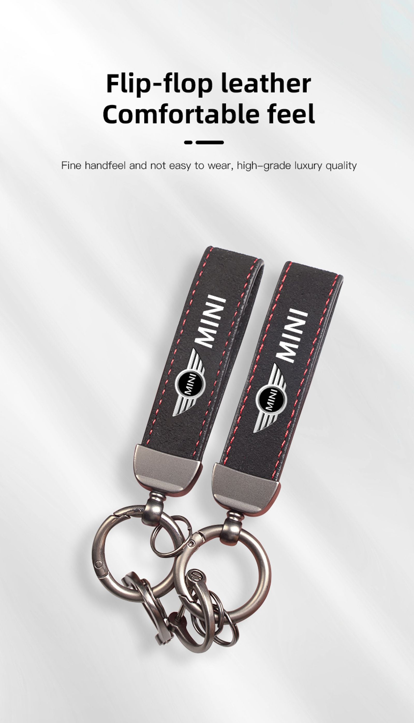 Suede Keychain Ring for MINI Cooper