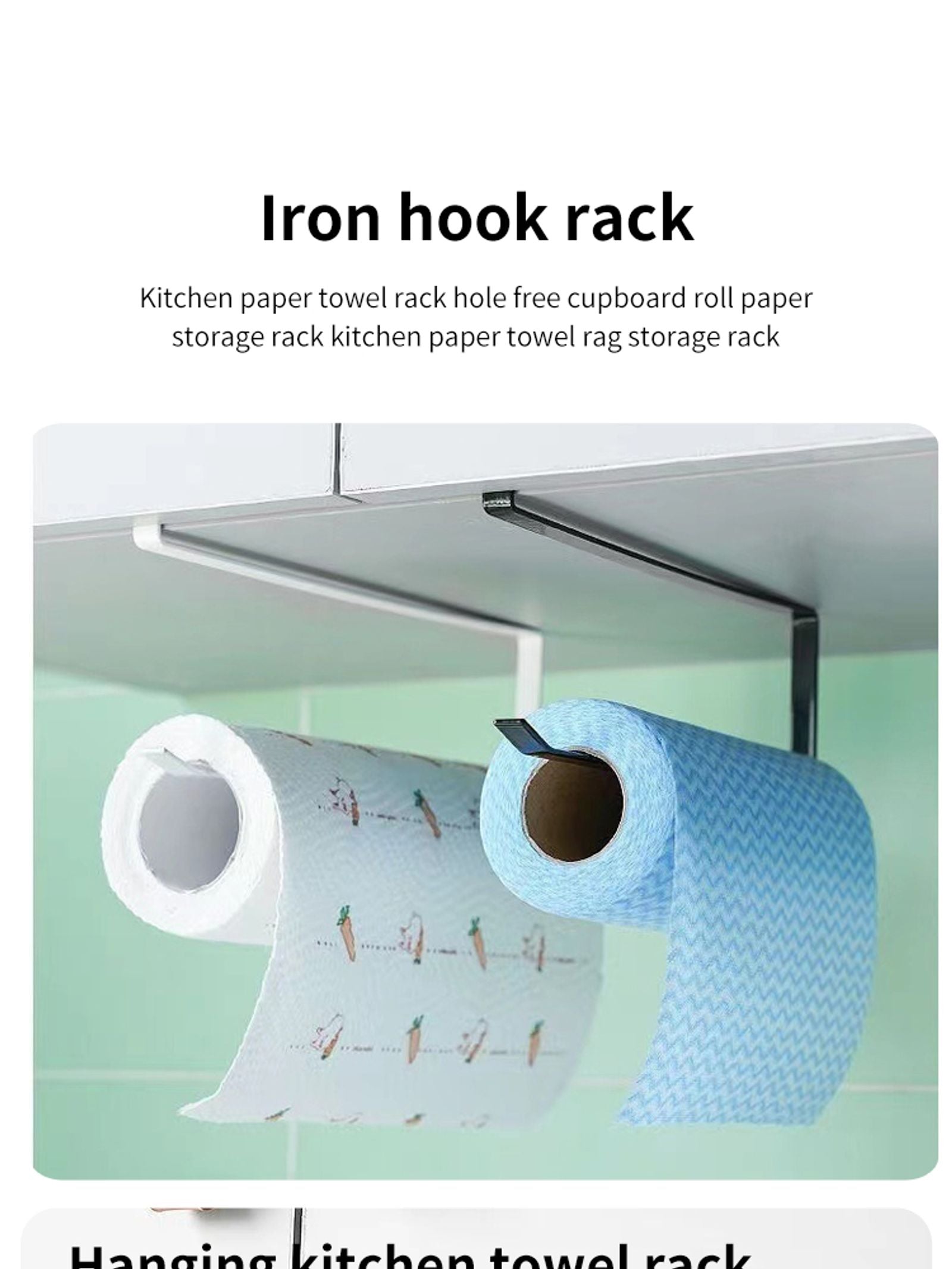 Wall-Mounted Paper Roll and Towel Holder