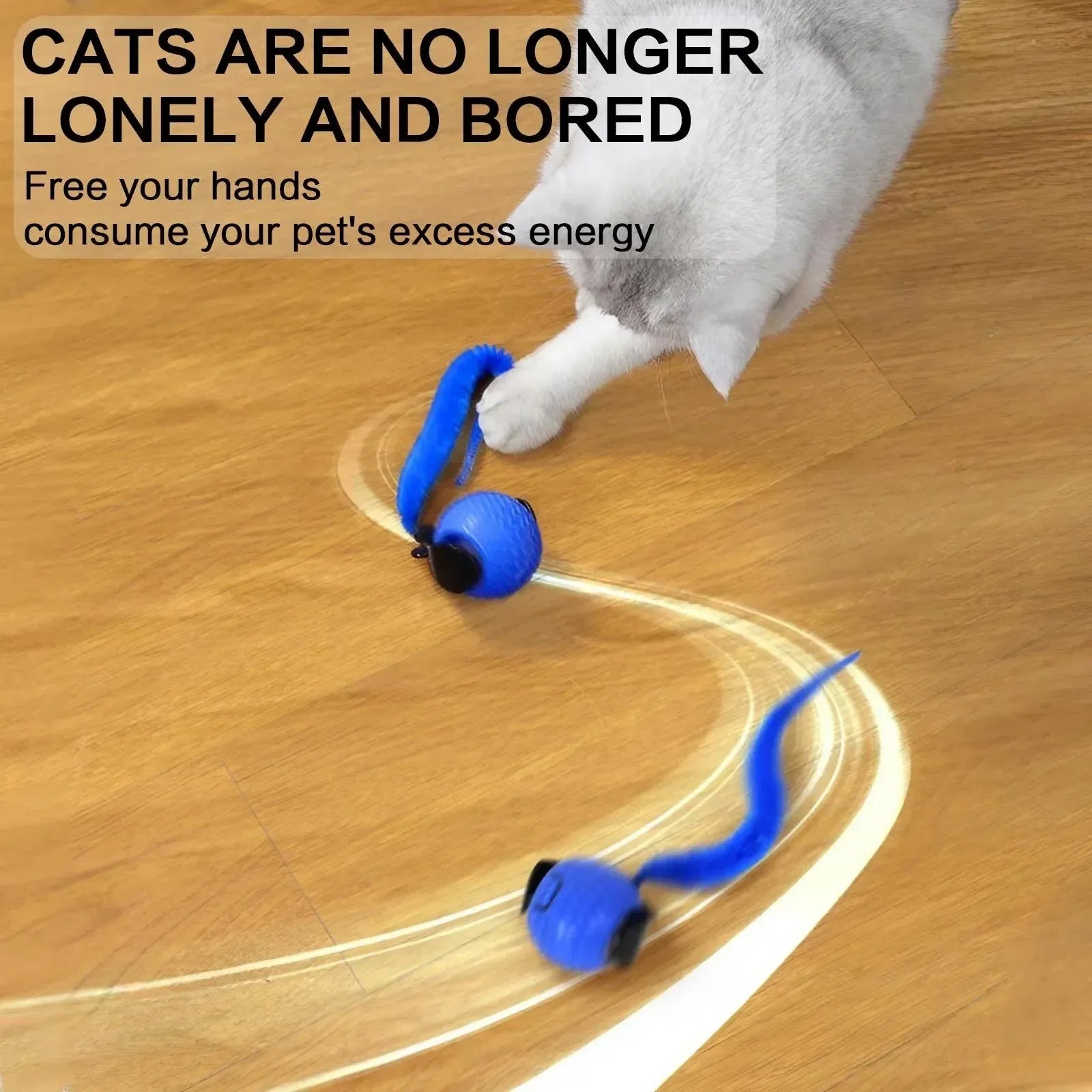 Interactive 360° Rotating Cat Toy with Obstacle Avoidance