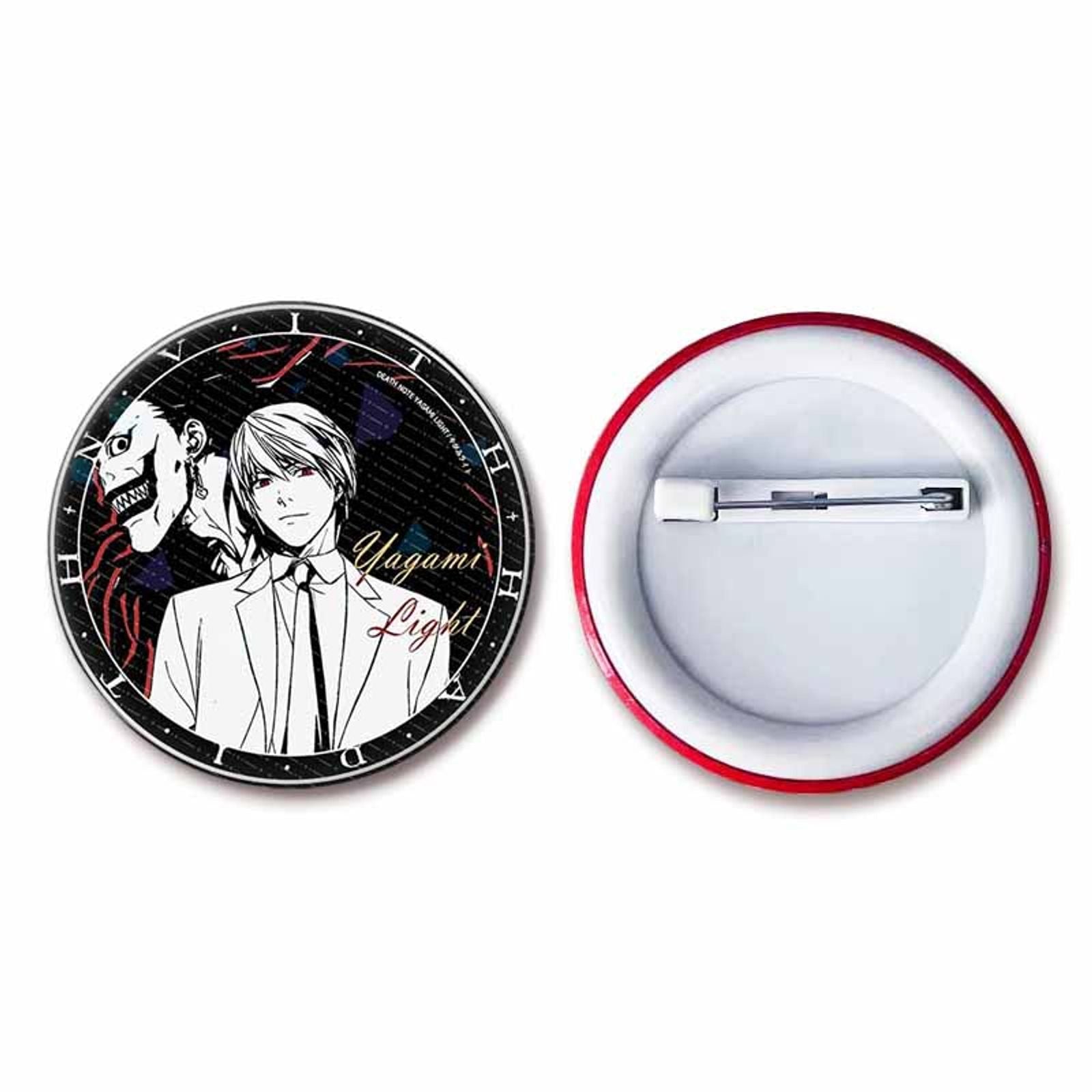 Classic Anime Death Note Button Pin - Yagami & Ryuk Brooch