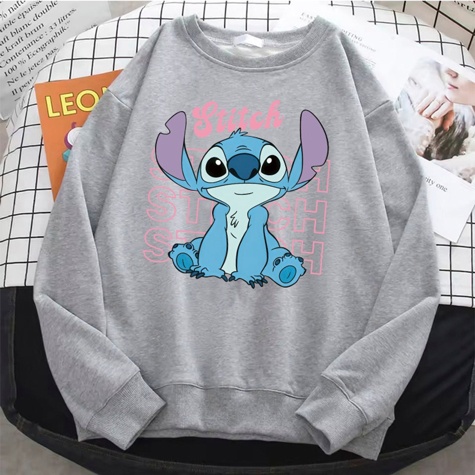 Women's Cartoon Angel Hoodie - Casual Crew Neck Sweatshirt