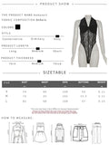Mesh Patchwork Bodysuit - Halter Low-Neck Backless