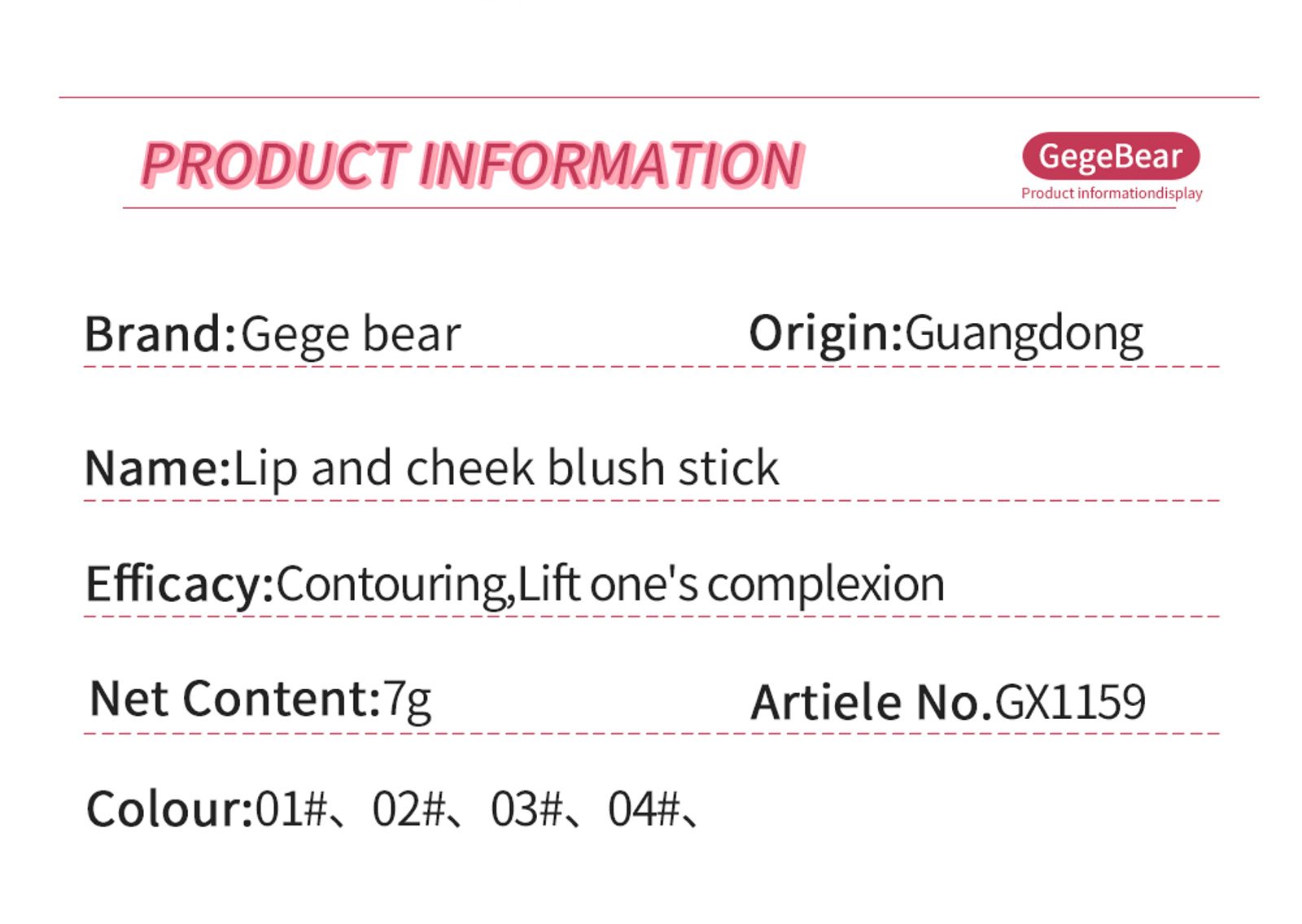 Color Change Lip and Cheek Blush Stick