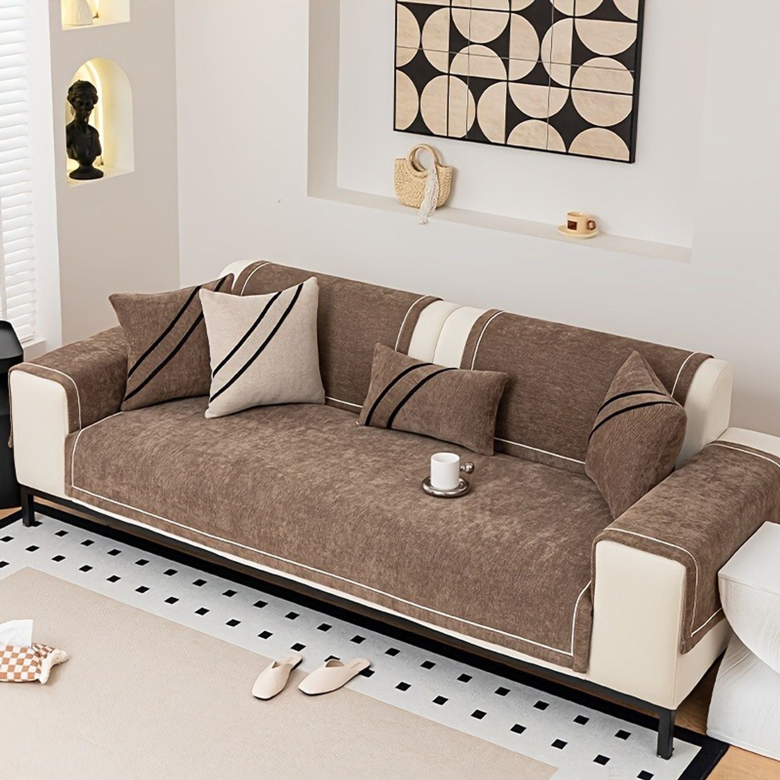 Luxurious Chenille Non-Slip Sofa Protector
