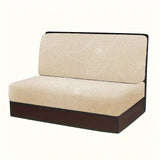 2 Pcs Leaves Jacquard RV Dinette Cushion Covers