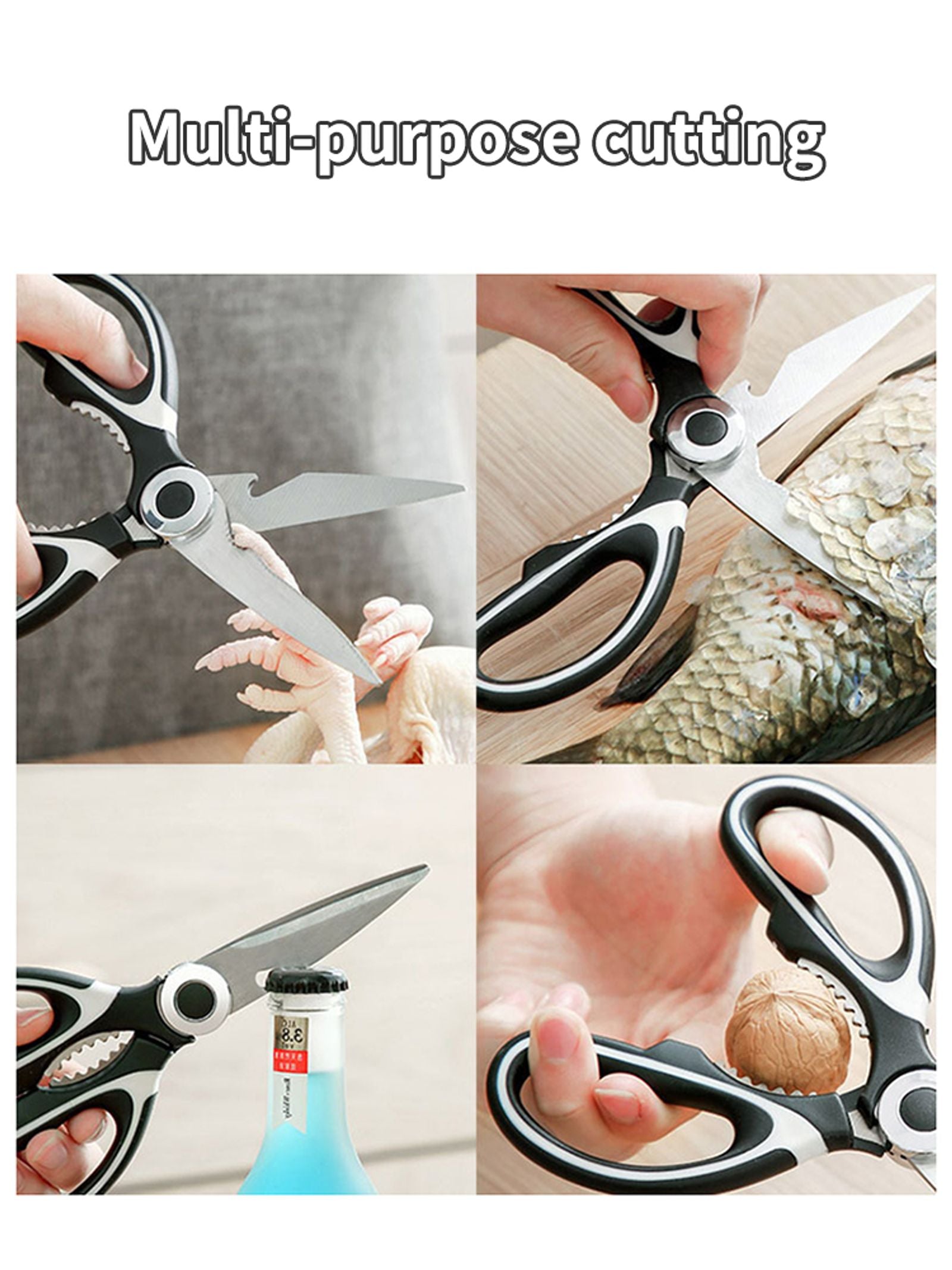 Multifunctional Kitchen Scissors for Fish, Vegetables, and More