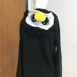 Cute Penguin Fleece Warm Hoodie Tracksuit for Women