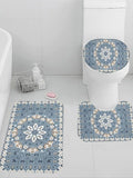 Retro Floral Mandala Non-Slip Bathroom Mat
