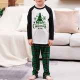 Matching Christmas Family Pajamas Set with Green Plaid Pants
