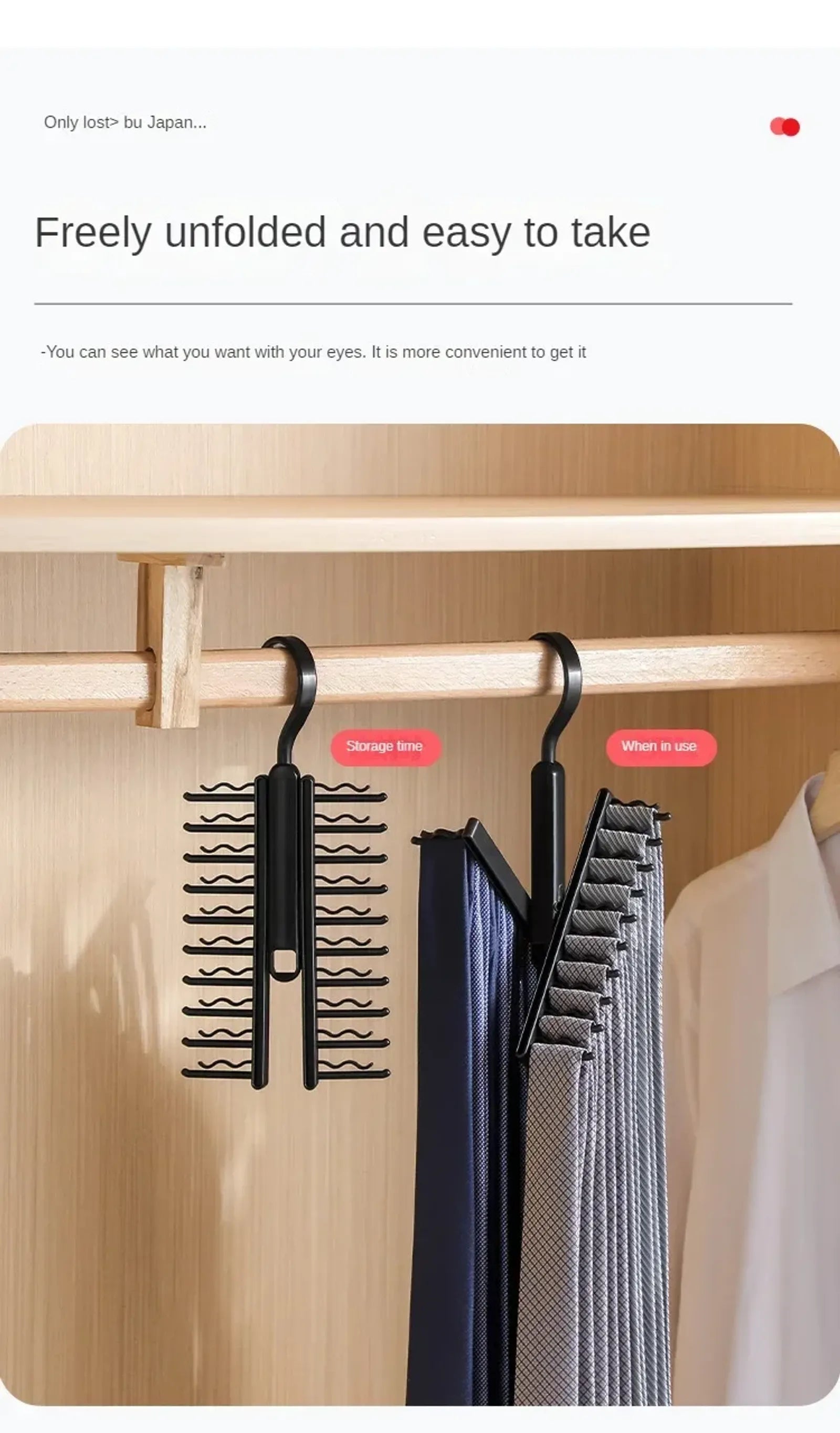 Rotatable 20-Hook Silk Scarf and Tie Storage Rack