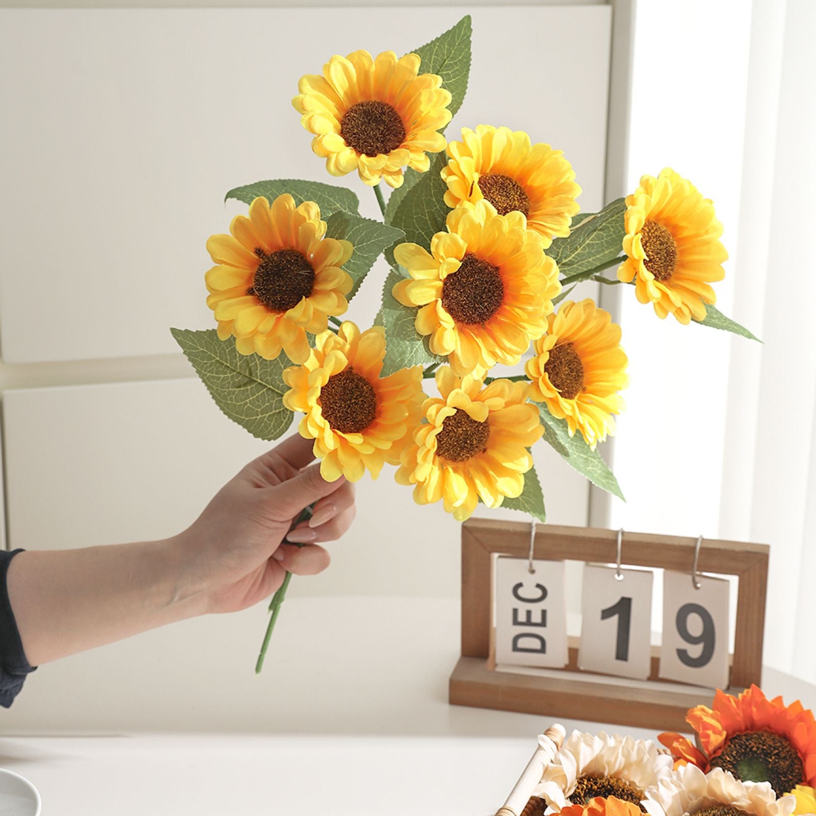 Sunflower Artificial Flower Bouquet for Home and Wedding Decor