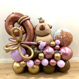 Cartoon Capybara Foil Balloon for Kids' Parties