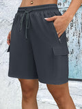 Women’s Loose Cargo Shorts with Flap Pockets
