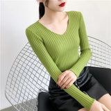 Women’s Knitted V-Neck Pullover Sweater