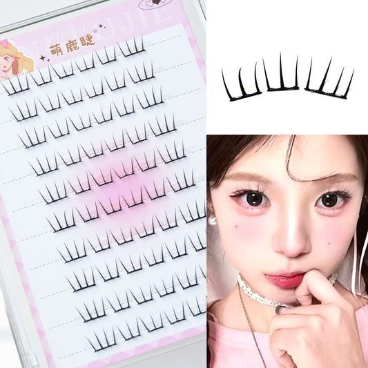 Self-Adhesive Fluffy Cluster Eyelashes for Daily Makeup
