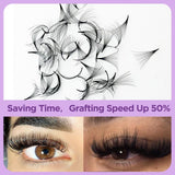 Professional Silk Premade Volume Fans with Pointy Base