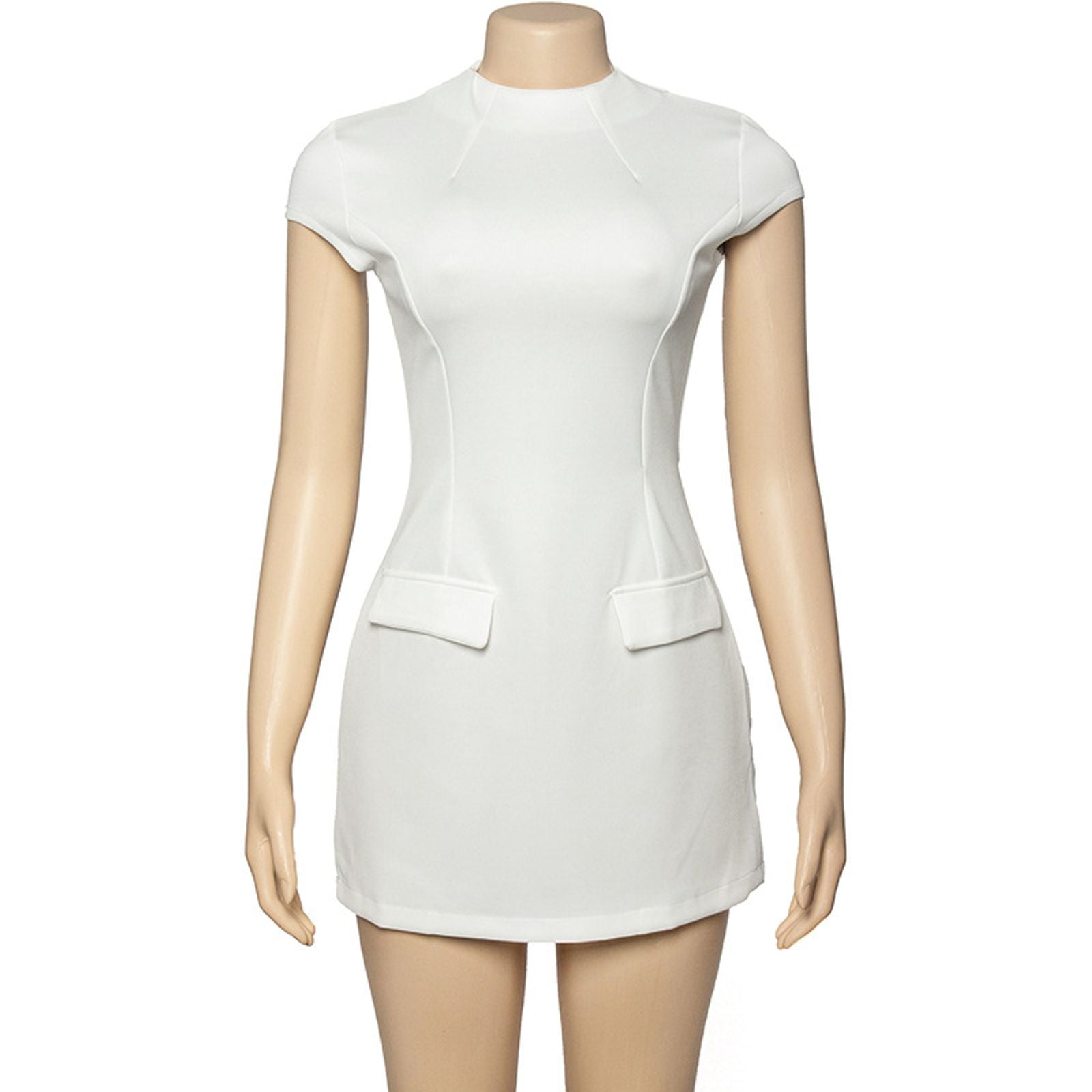 Womens Sexy Slim Fit Mini Dress - Black A-Line Spring Style