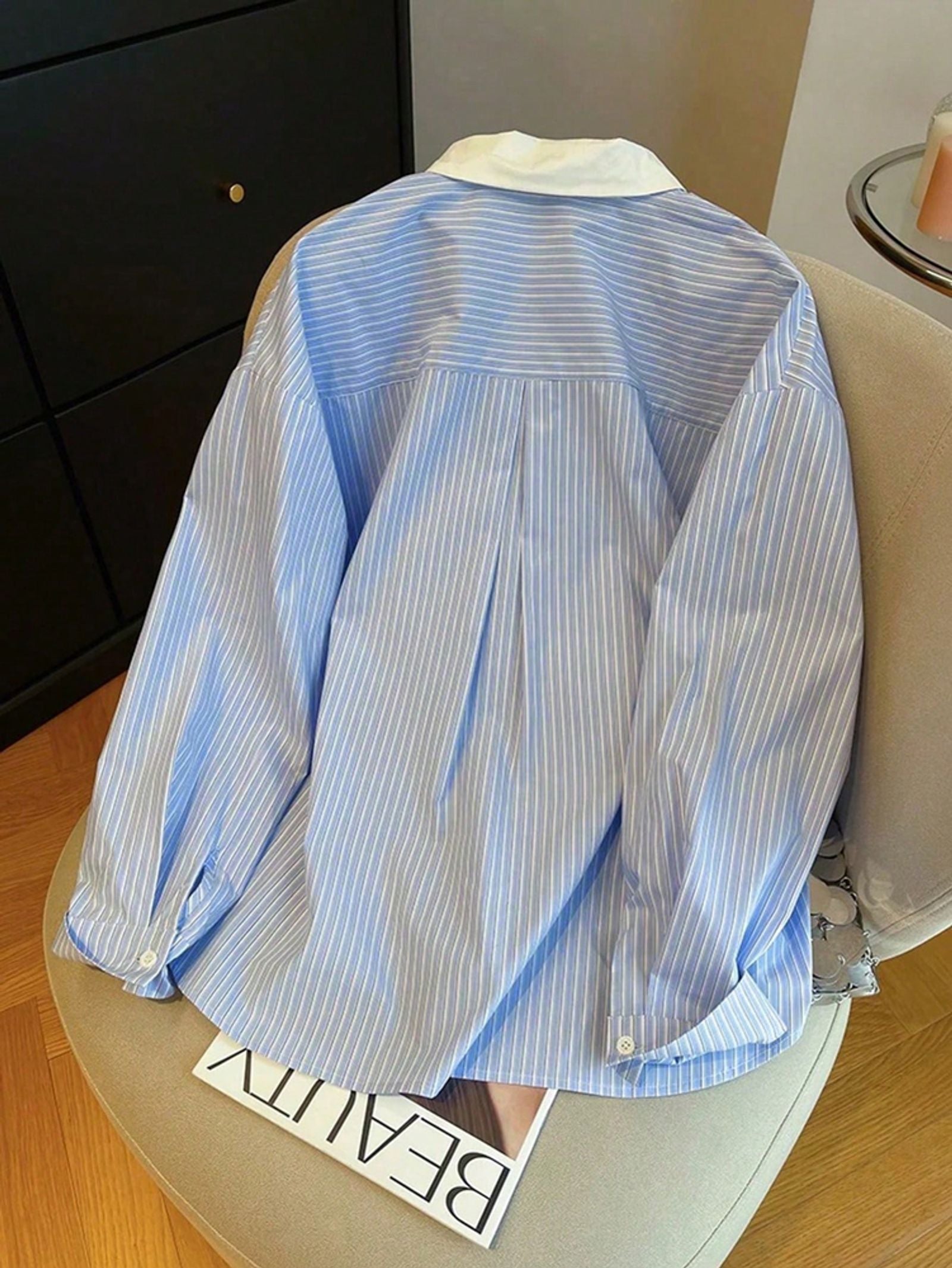 Women's Striped Lace Pocket Shirt for Casual Looks