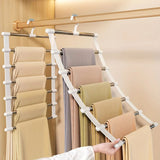 Multi-Functional Folding Pants Rack with Clips