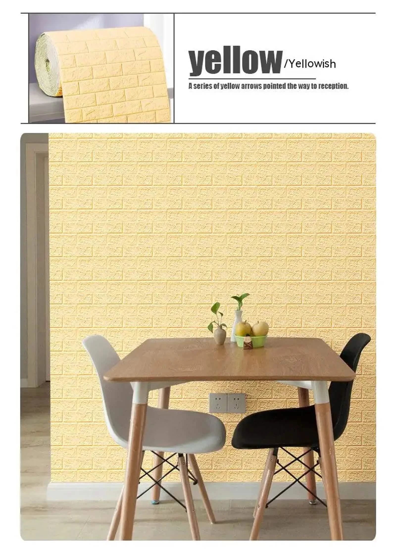 3D Self-Adhesive Antique Foam Brick Wallpaper