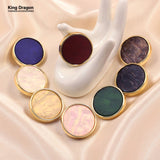 Gold White Black Flower Resin Buttons for Sewing 6PCS